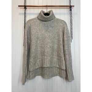 Marled Gray Turtle Neck Pullover Sweater Size XS